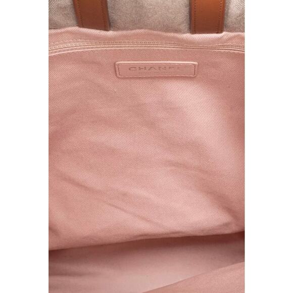 Chanel Cubano Trip Beige Striped Textile Backpack - Picture 4 of 5